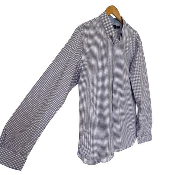 Ralph Lauren Men's XL Slim Fit Purple Check Button-Down Shirt Stretch Cotton - Picture 4 of 8